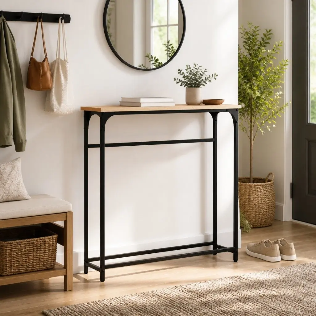 Engineered Wood Console Table for Entryway or Hallway
