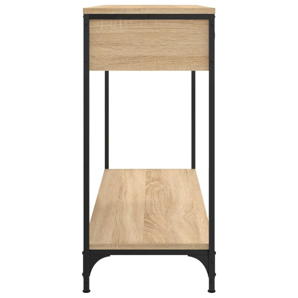 Sonoma Oak Brown Console Table with Metal Frame