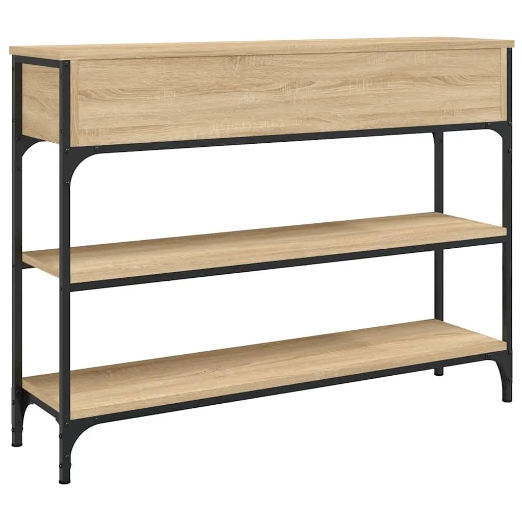 Sonoma Oak Engineered Wood Console Table with Metal Frame