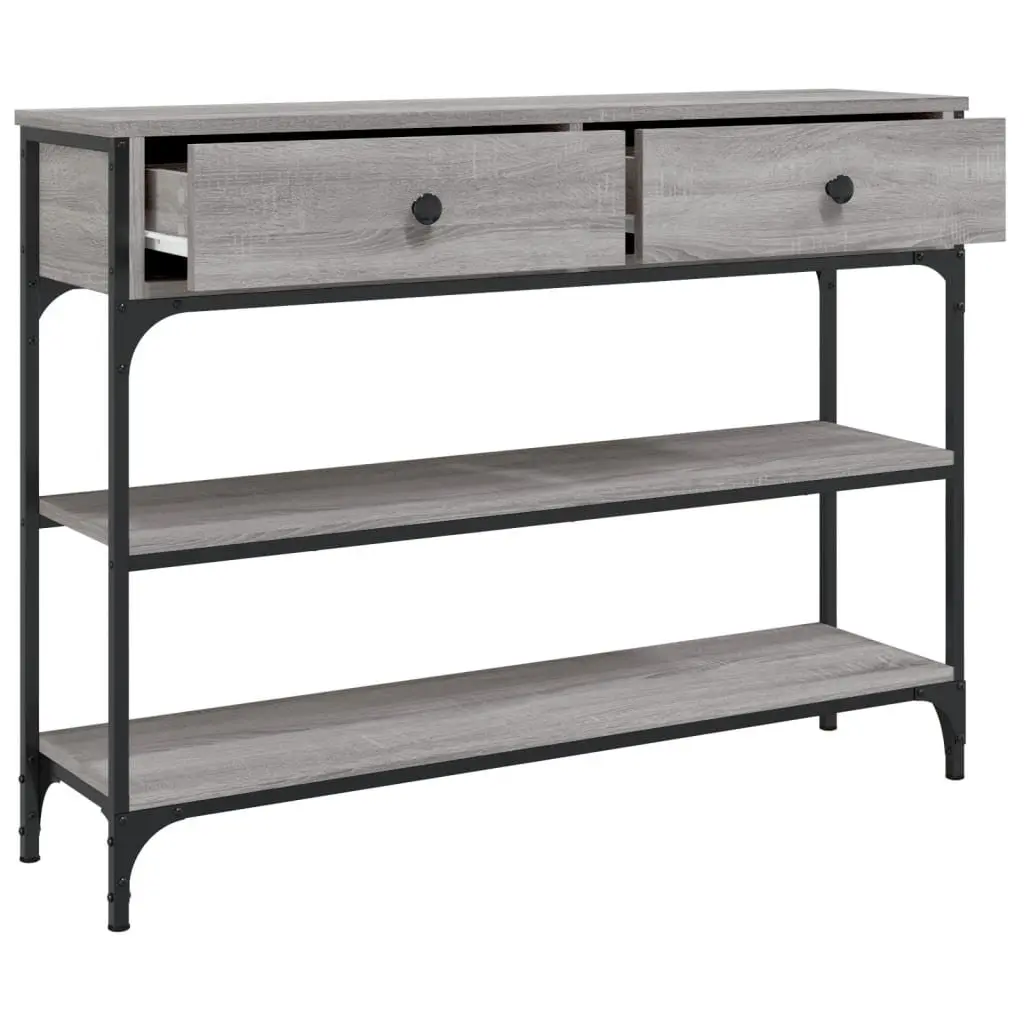 Grey Console Table for Entryway and Living Room