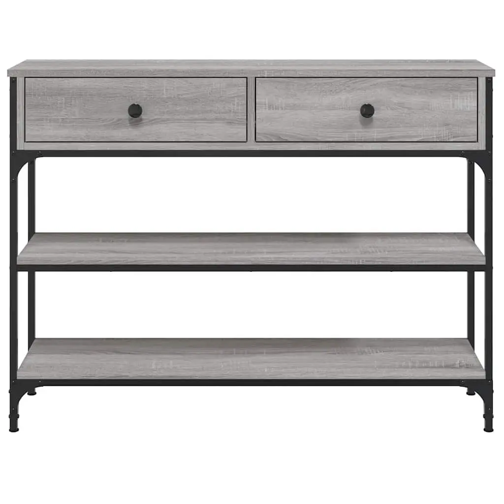 Grey Console Table for Entryway and Living Room