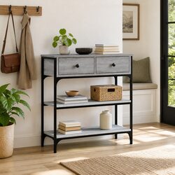 Industrial Grey Sonoma Console Table for Entryway