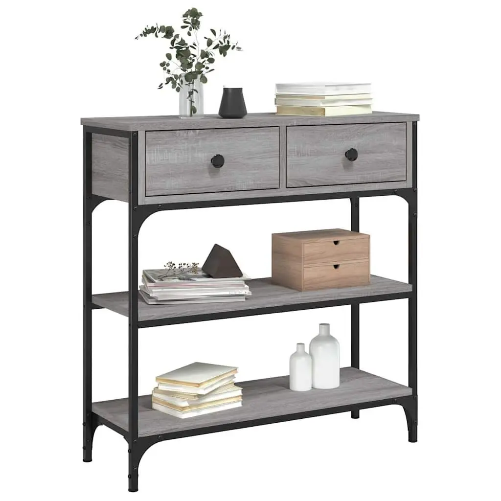 Console Table Grey Sonoma 72.5x25x75 cm End Table Hall Entryway Storage