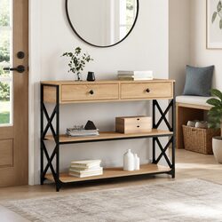 Sonoma Oak Console Table for Storage and Style