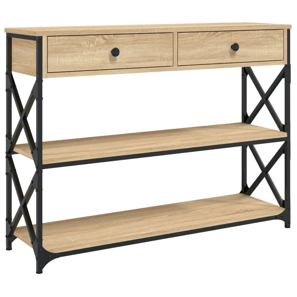 Sonoma Oak Console Table for Storage and Style