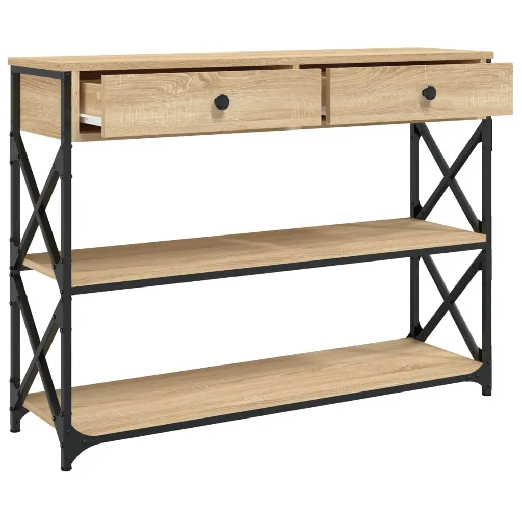 Sonoma Oak Console Table for Storage and Style