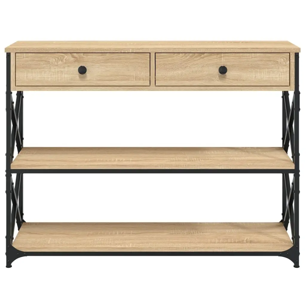 Sonoma Oak Console Table for Storage and Style