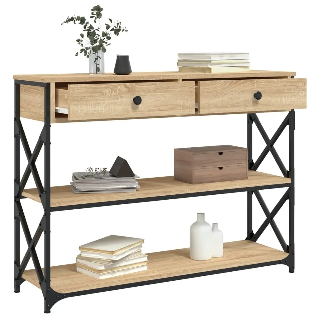 Sonoma Oak Console Table for Storage and Style