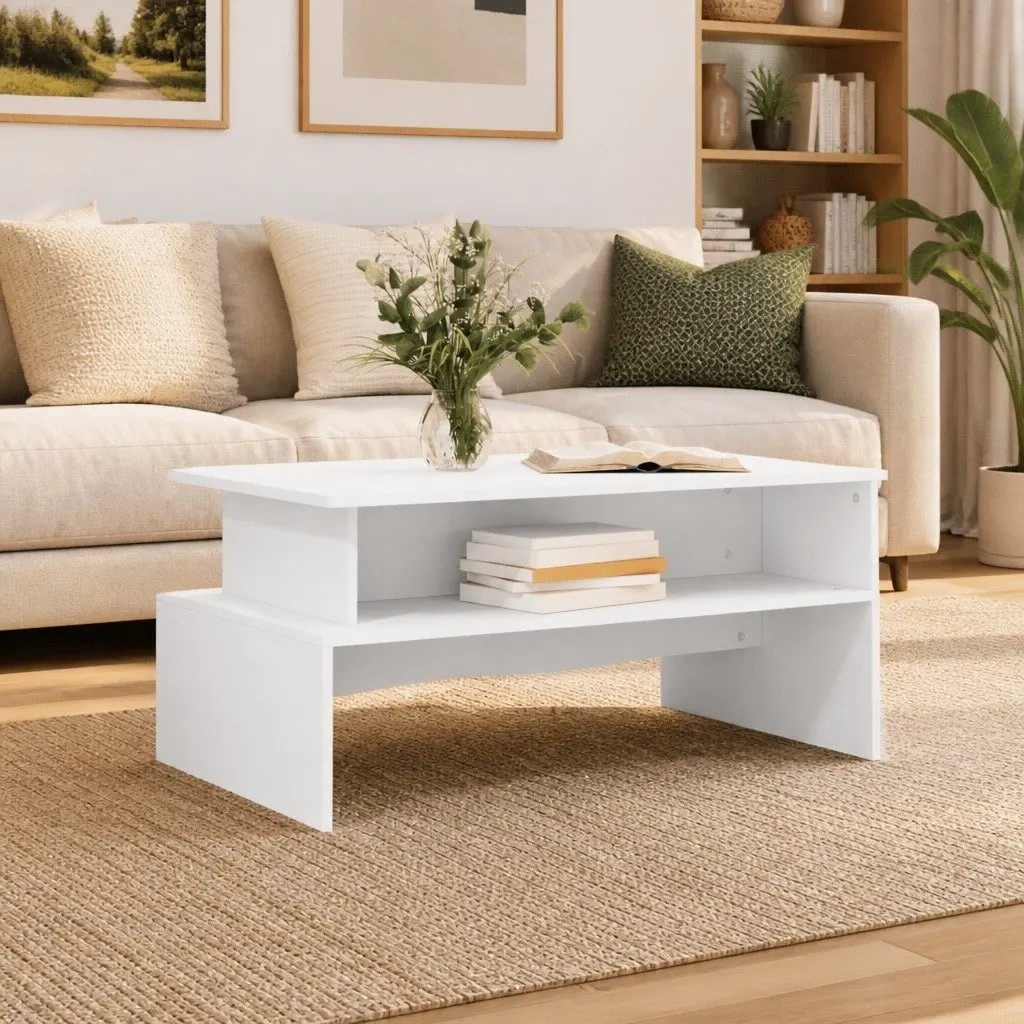 White Coffee Table with Storage Space