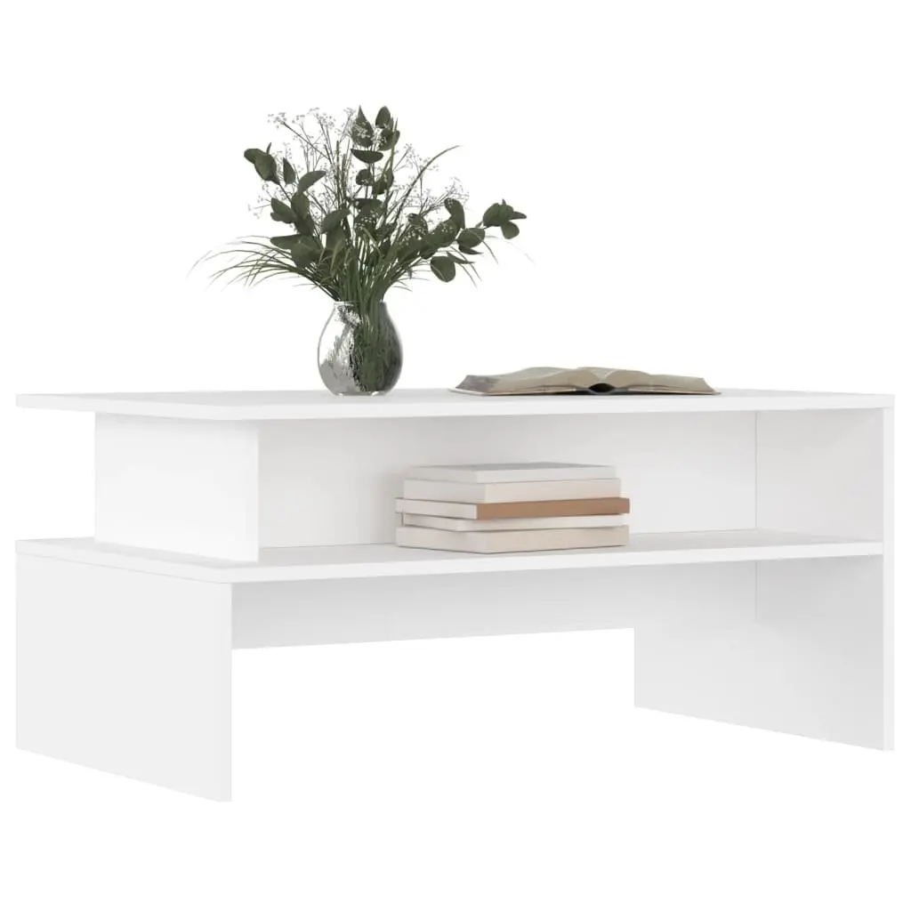 White Coffee Table with Storage Space