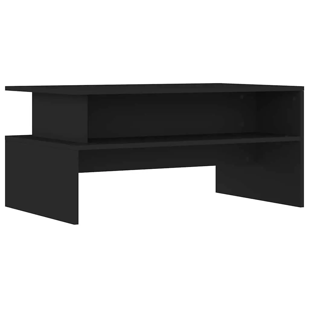 Black Coffee Table with Storage for Living Room
