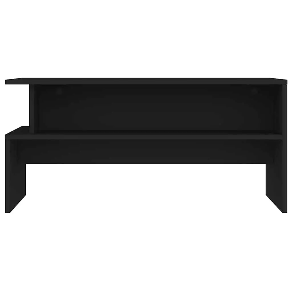 Black Coffee Table with Storage for Living Room