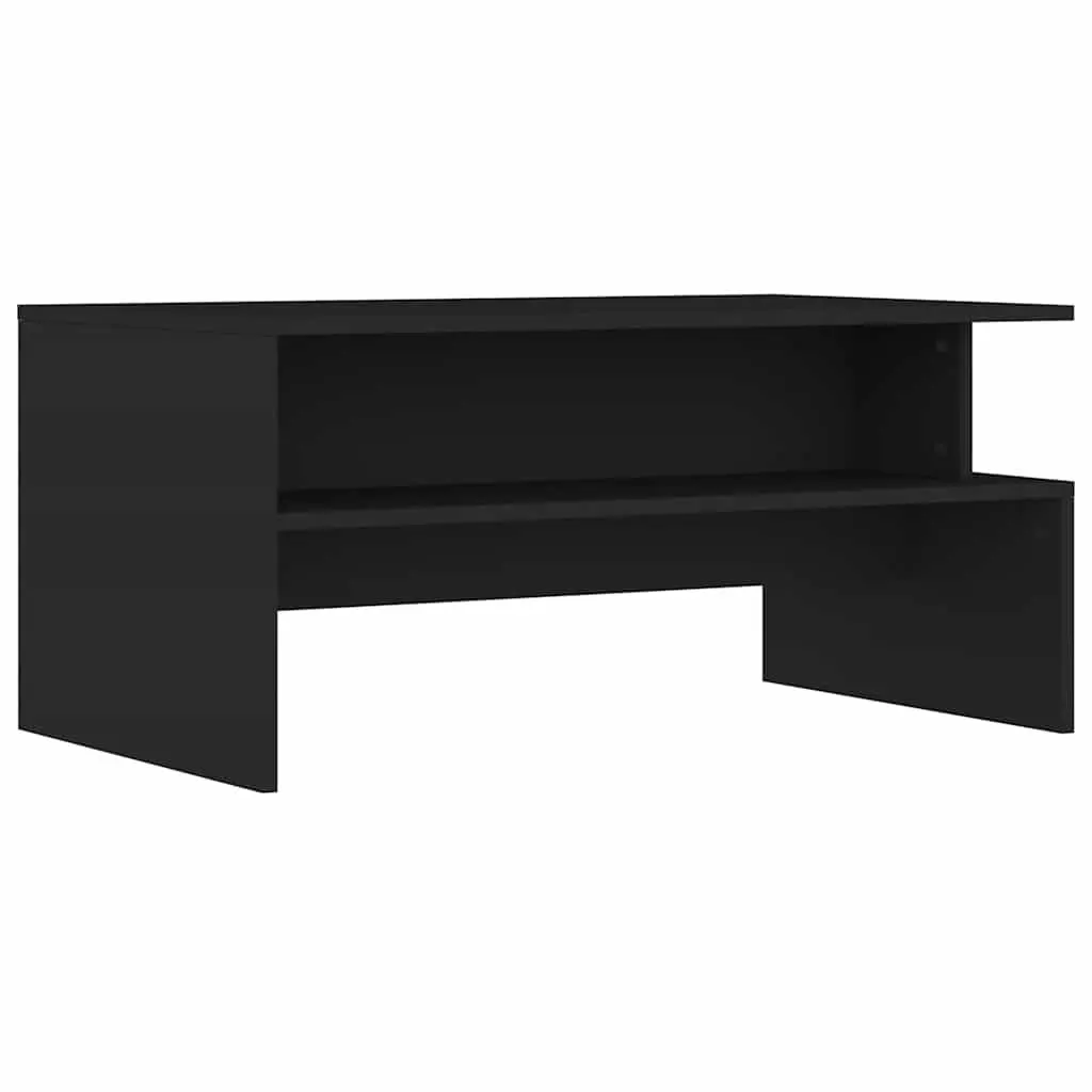 Black Coffee Table with Storage for Living Room