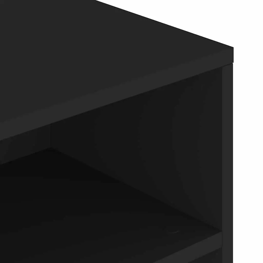 Black Coffee Table with Storage for Living Room