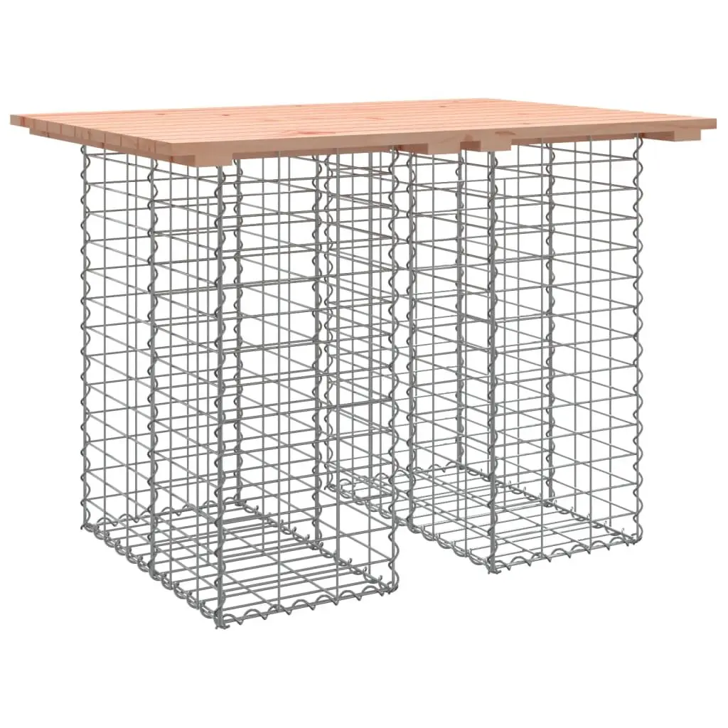 Outdoor Garden Table with Solid Wood and Galvanised Base
