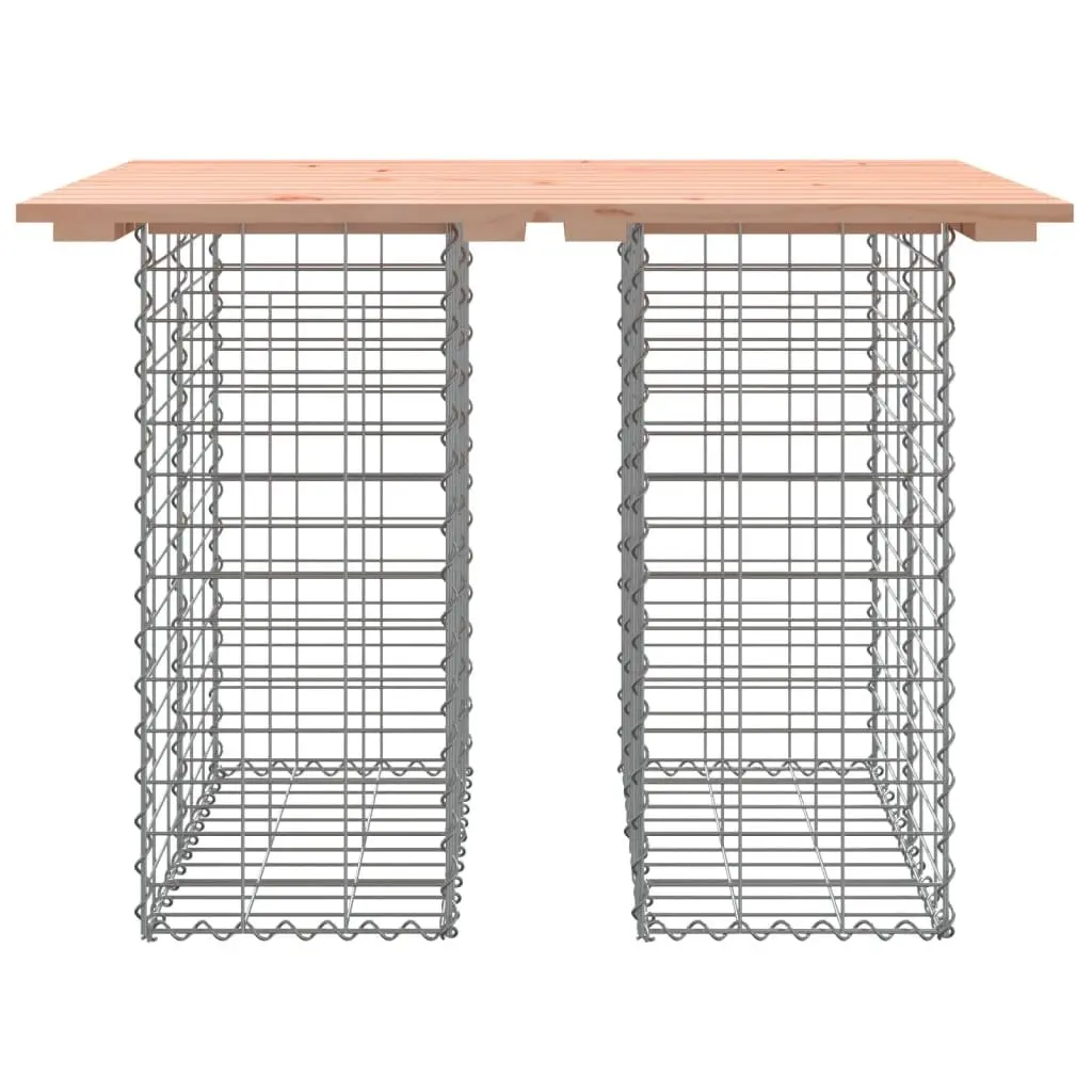 Outdoor Garden Table with Solid Wood and Galvanised Base