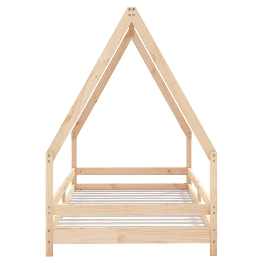 Kids Bed Frame 90x190 cm Solid Wood Pine House Design Toddler Bedroom Furniture