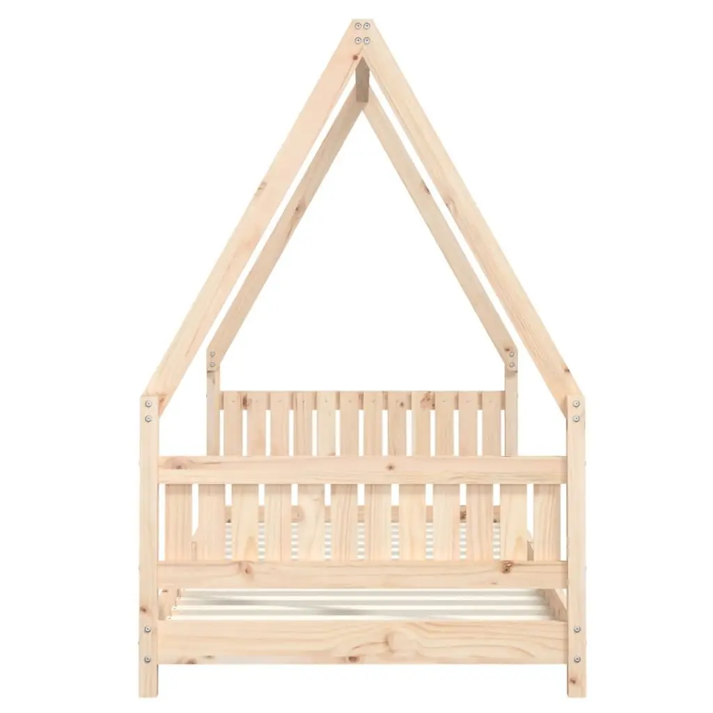 Kids Bed Frame 90x190 cm Solid Wood Pine House Design Low Toddler Bedroom