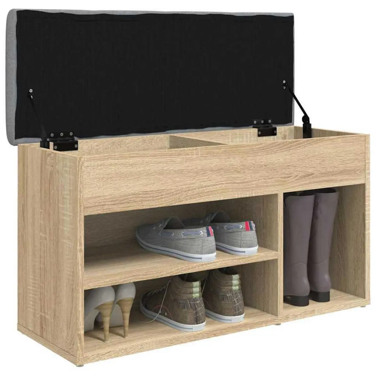 Shoe Bench with Padded Seat for Storage