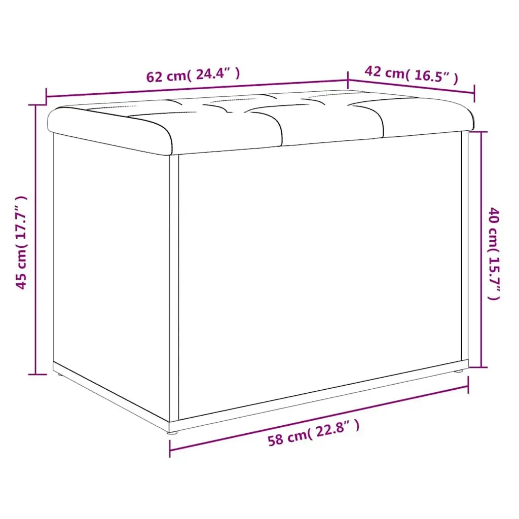 White Storage Bench for Hallway with Cushion Lid