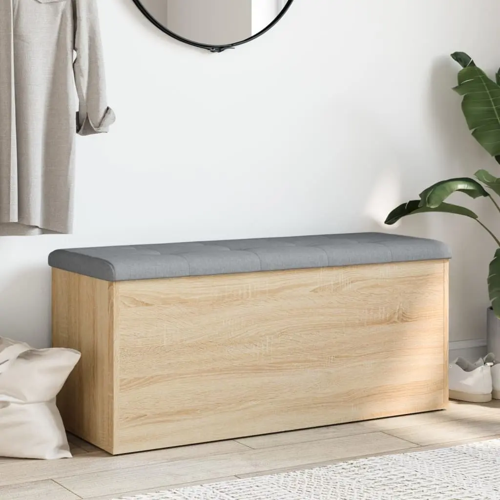 Storage Bench Engineered Wood 102x42x45cm Brown