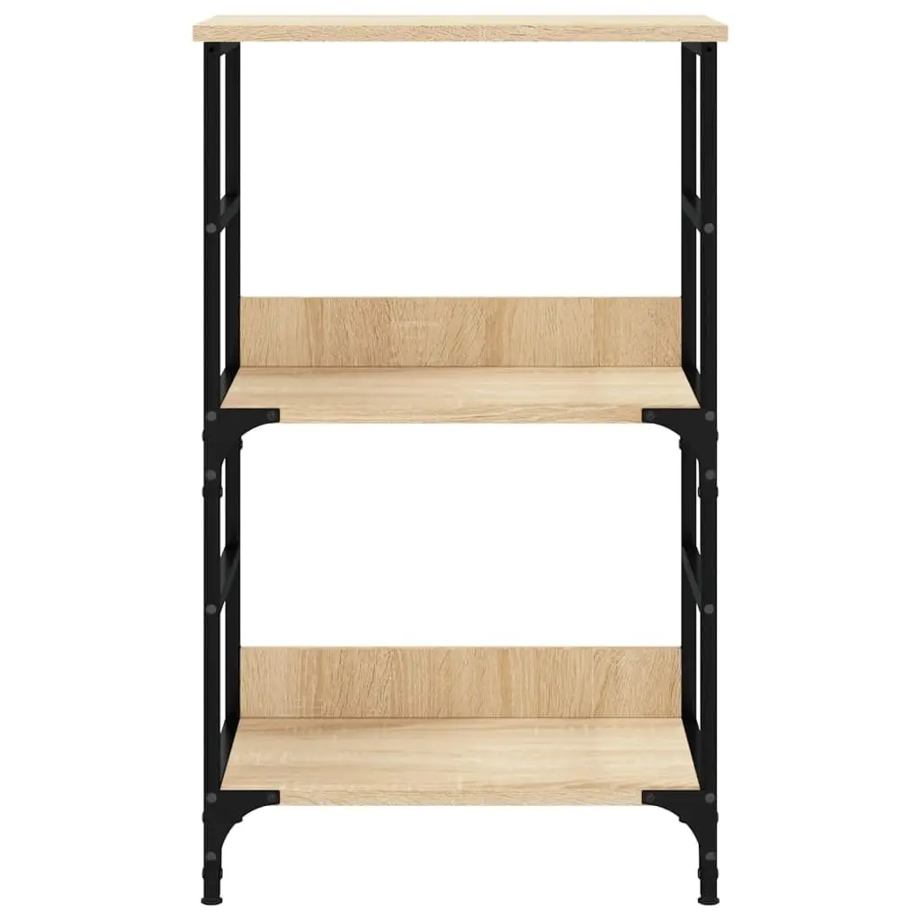 Bookshelf Bookcase Sonoma Oak 50x33x82cm Storage Shelf Home Office Display Rack