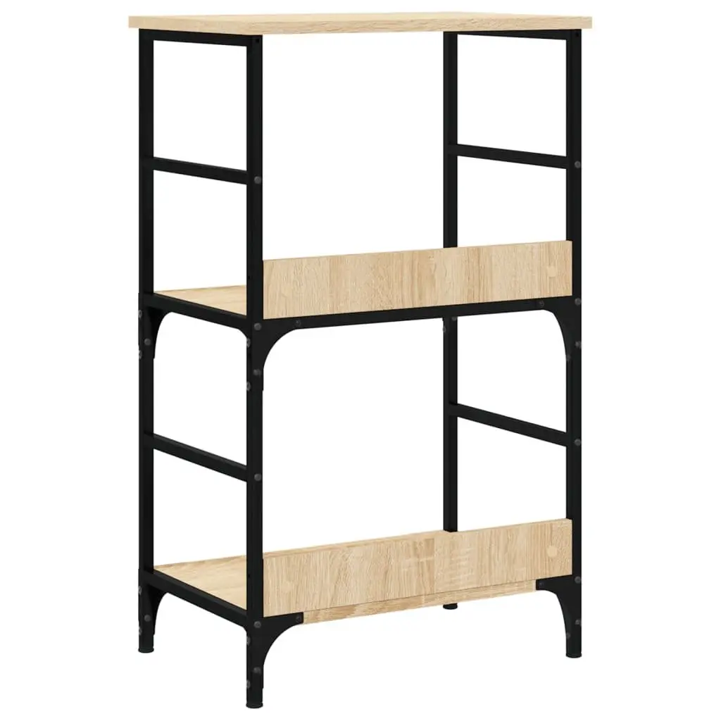 Bookshelf Bookcase Sonoma Oak 50x33x82cm Storage Shelf Home Office Display Rack