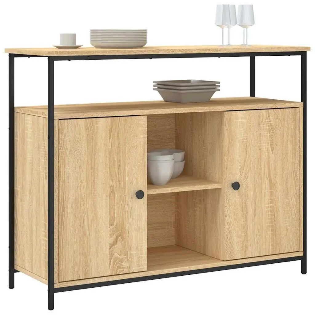 Brown Engineered Wood Storage Cabinet for Display