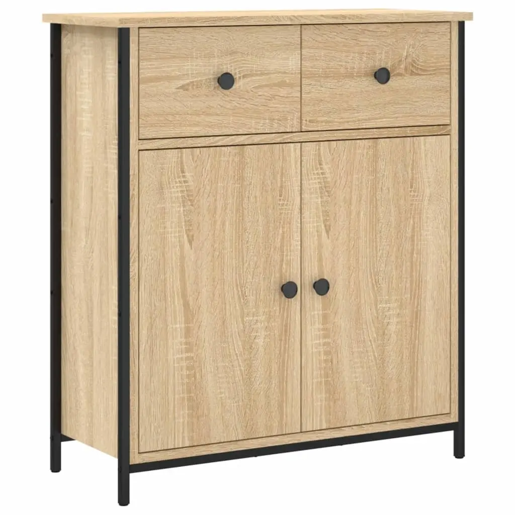 Brown Engineered Wood Buffet Sideboard Storage Cabinet