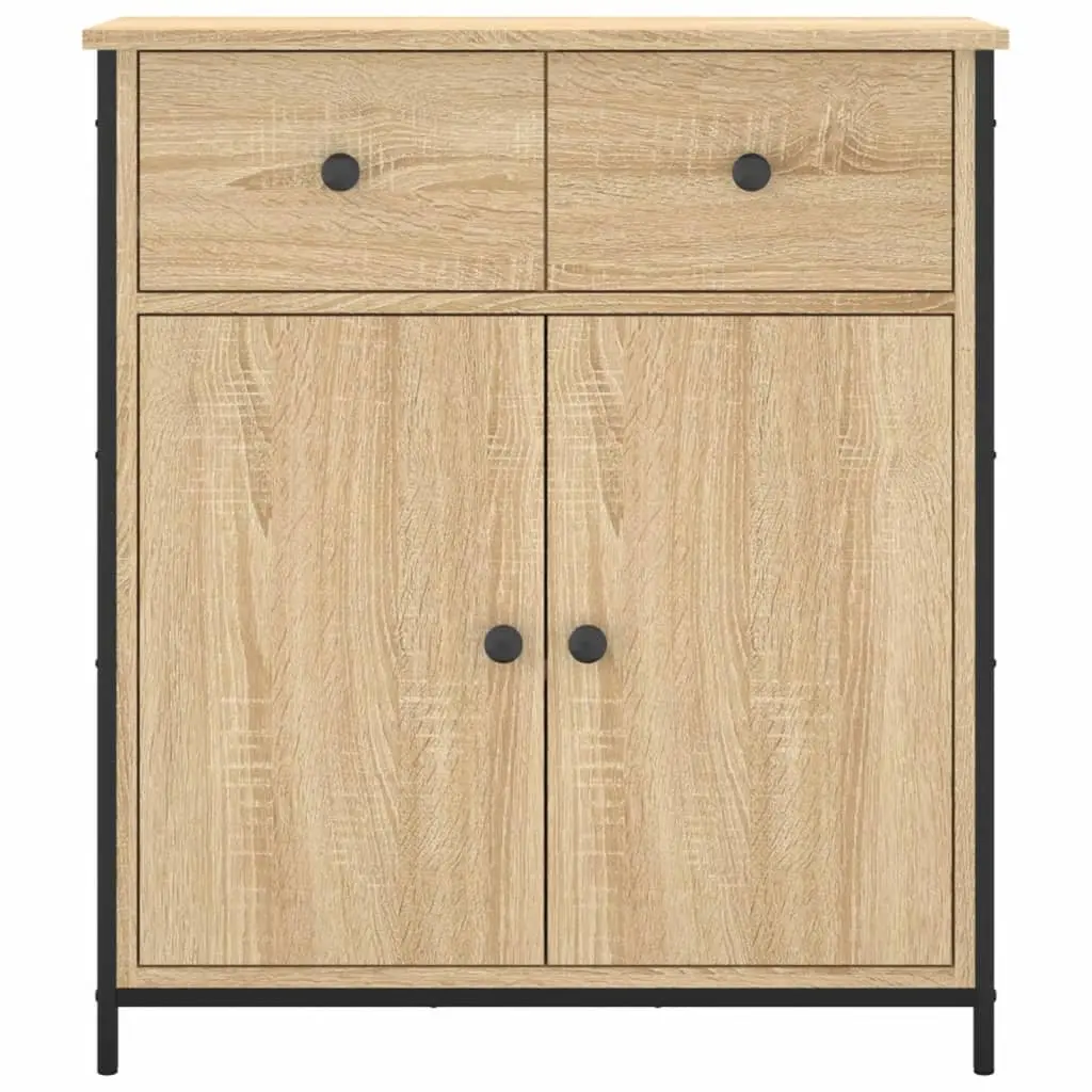 Brown Engineered Wood Buffet Sideboard Storage Cabinet
