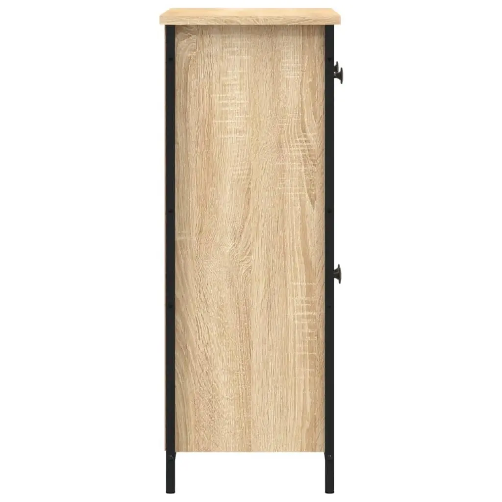 Brown Engineered Wood Buffet Sideboard Storage Cabinet