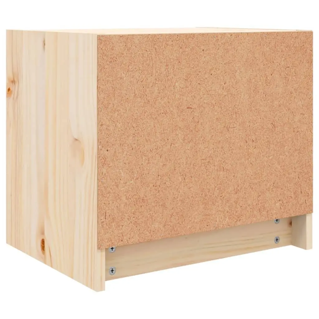 Solid Pine Wood Bedside Cabinet with 2 Drawers