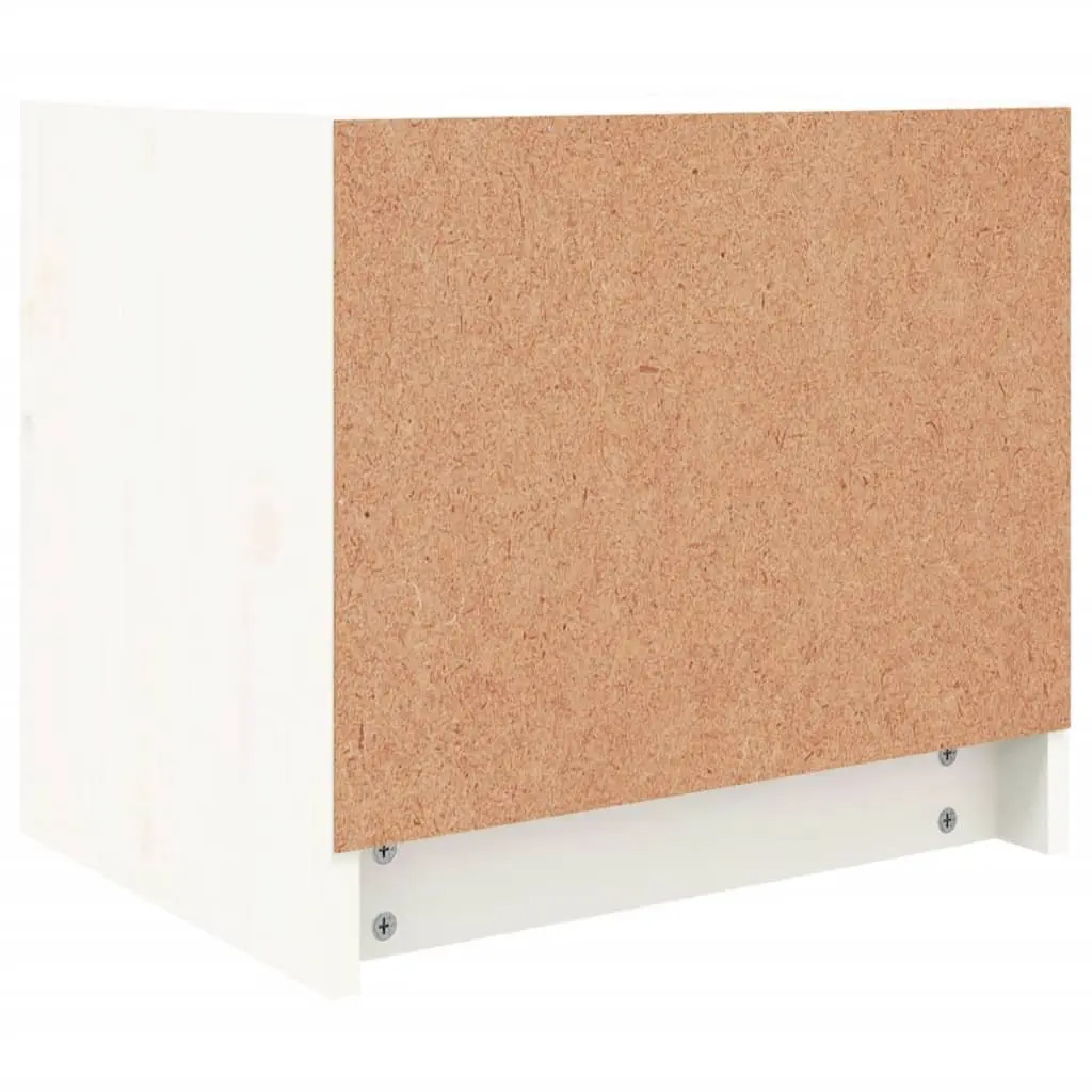 White Pine Wood Bedside Cabinet with Drawers