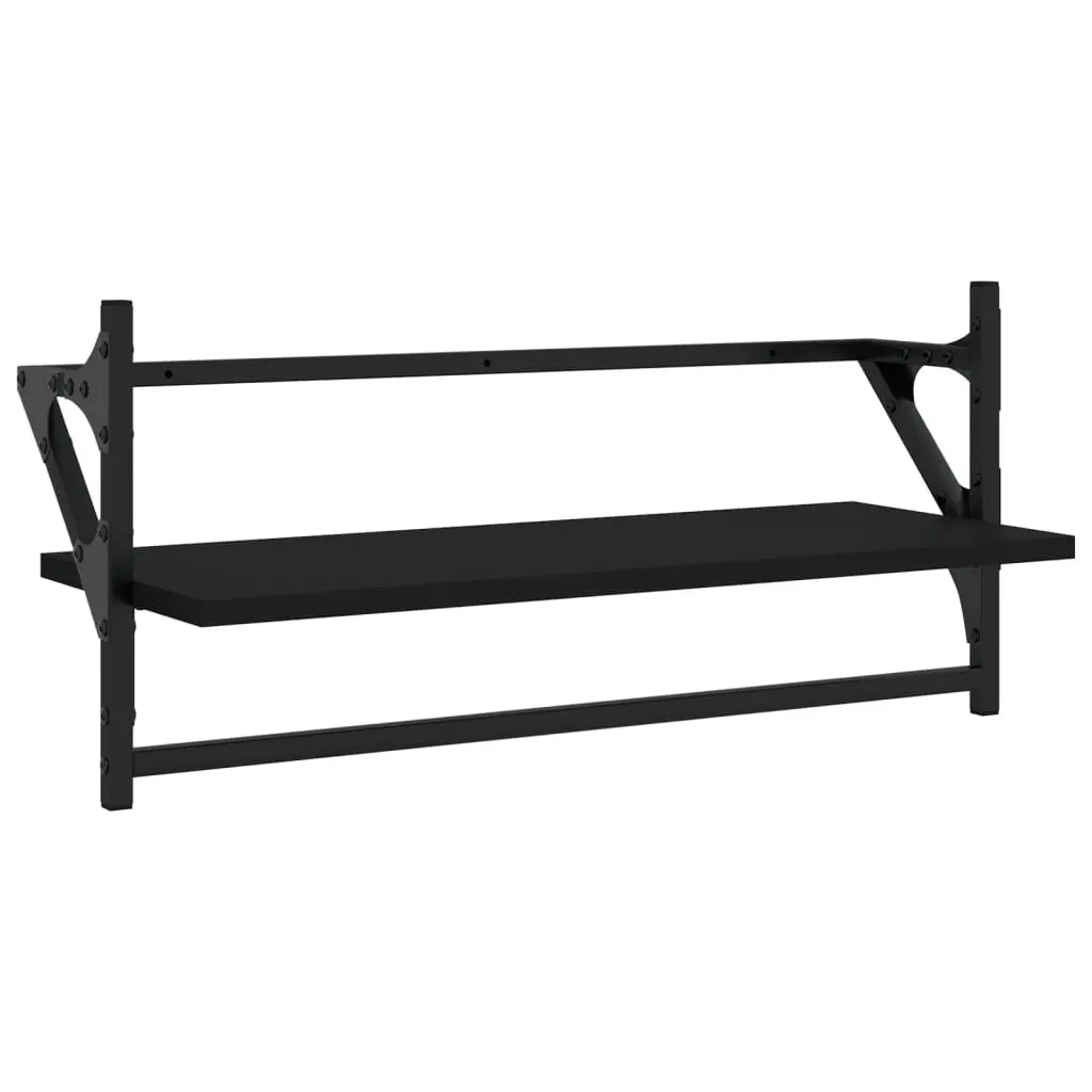 6-Piece Floating Shelf Set with Storage Bars
