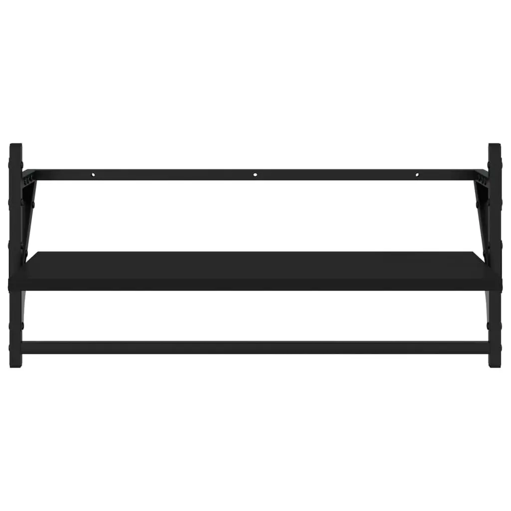 6-Piece Floating Shelf Set with Storage Bars