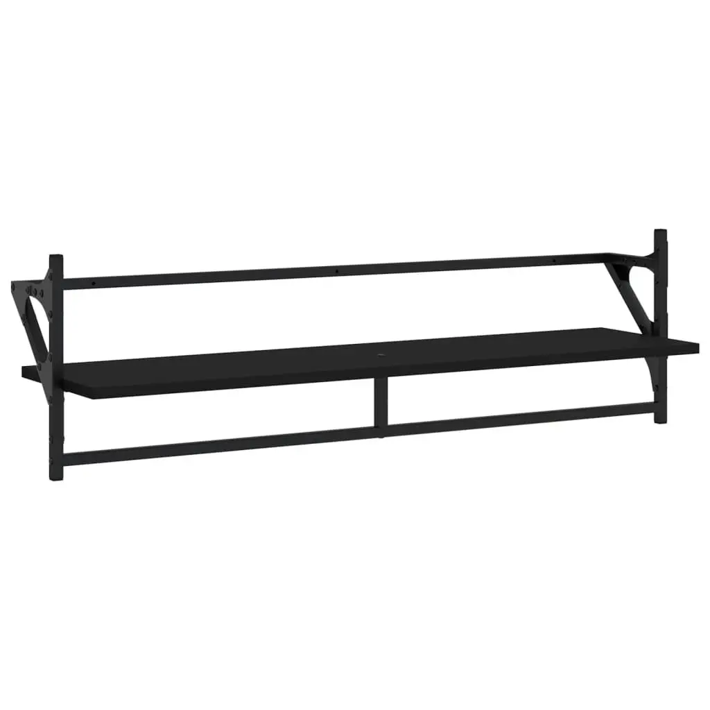 6-Piece Floating Shelf Set with Storage Bars
