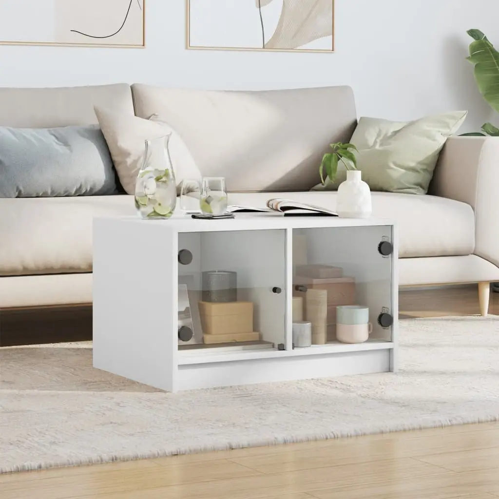 Coffee Table Engineered Wood 68x50x42cm White