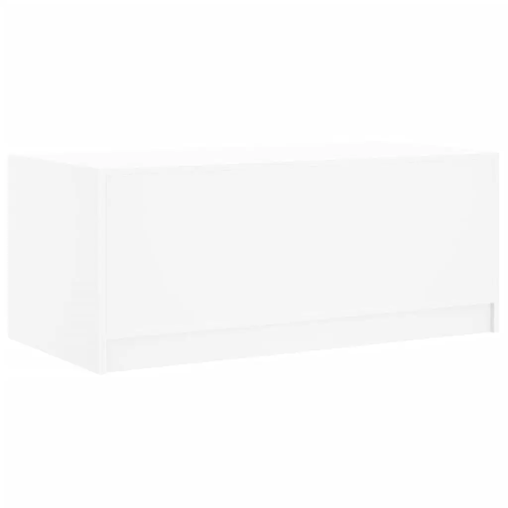 White Coffee Table with Glass Doors for Storage