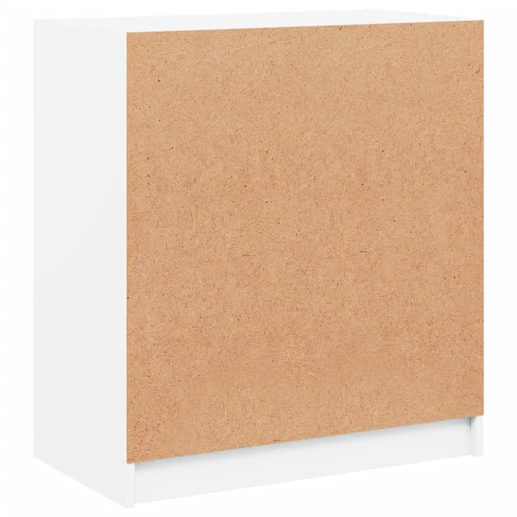 White Storage Cabinet with Glass Doors, 68x37x75.5cm