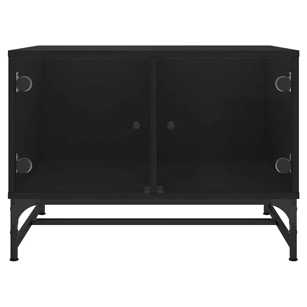 Coffee Table Engineered Wood 68.5 x 50 x 50 cm Black