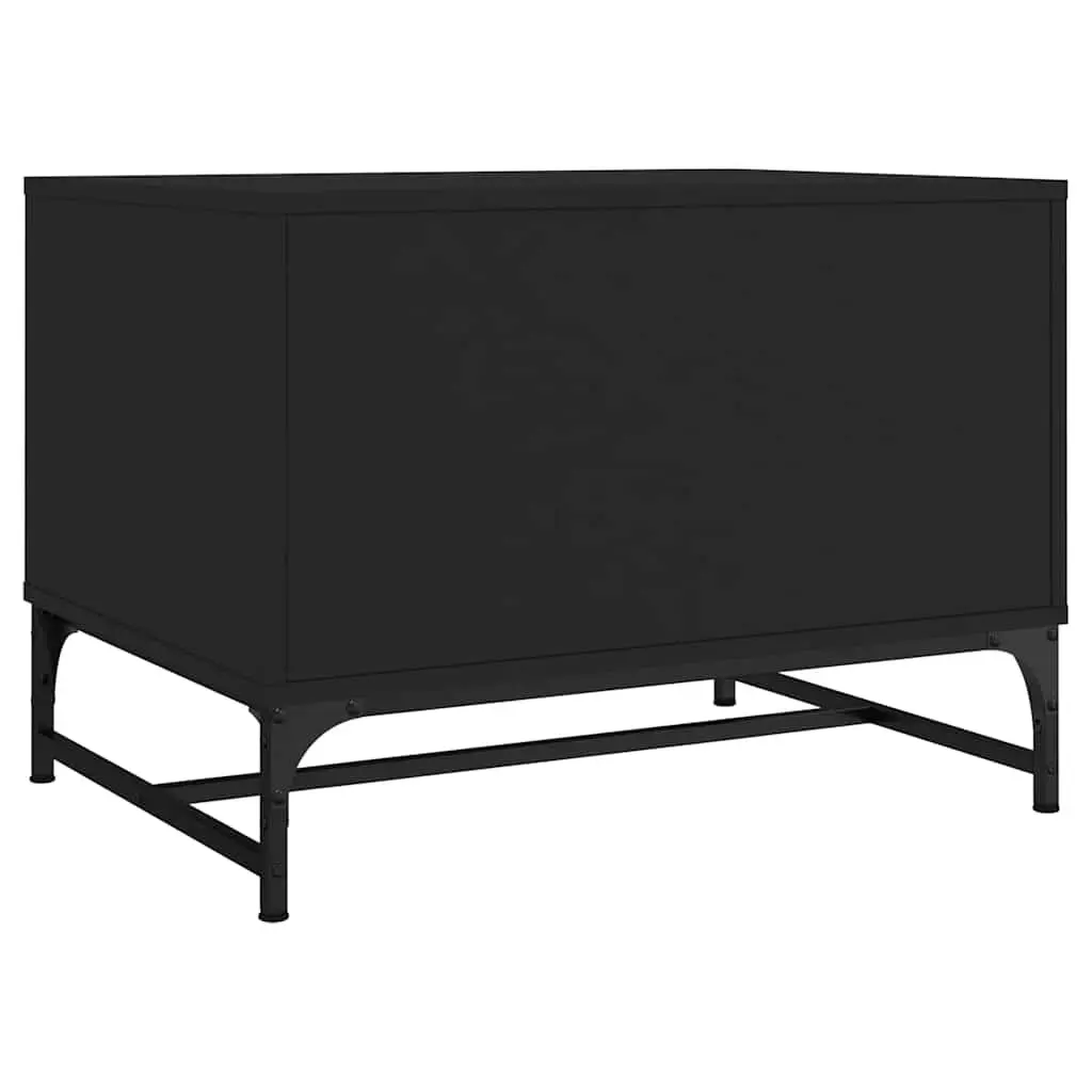 Coffee Table Engineered Wood 68.5 x 50 x 50 cm Black