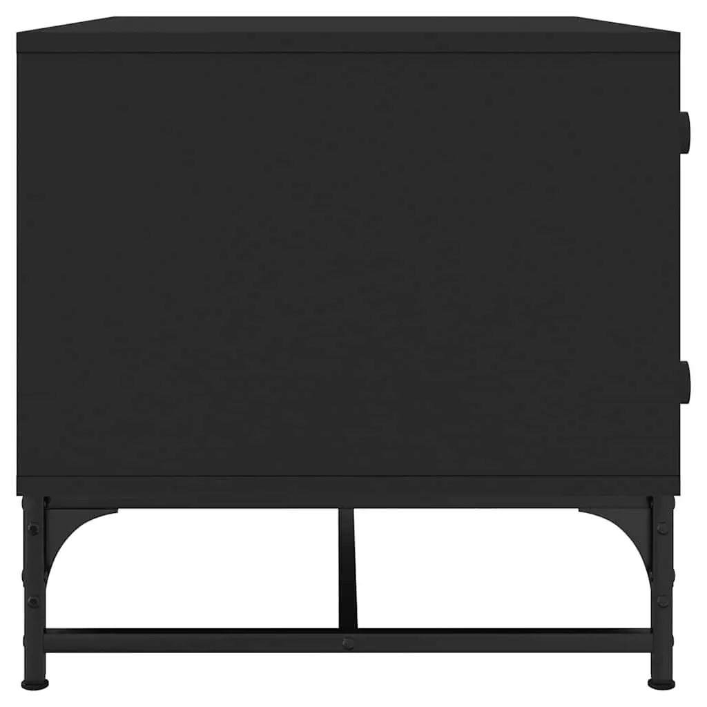 Coffee Table Engineered Wood 68.5 x 50 x 50 cm Black