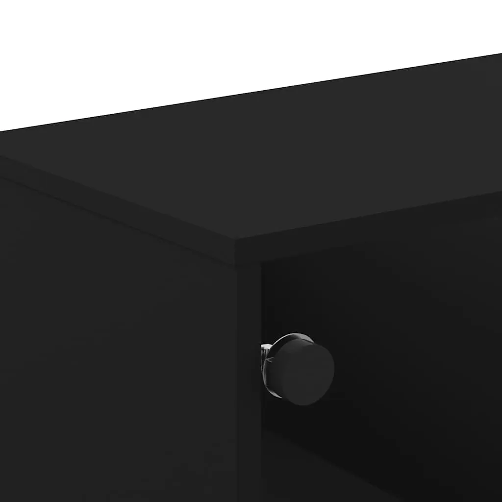 Coffee Table Engineered Wood 68.5 x 50 x 50 cm Black