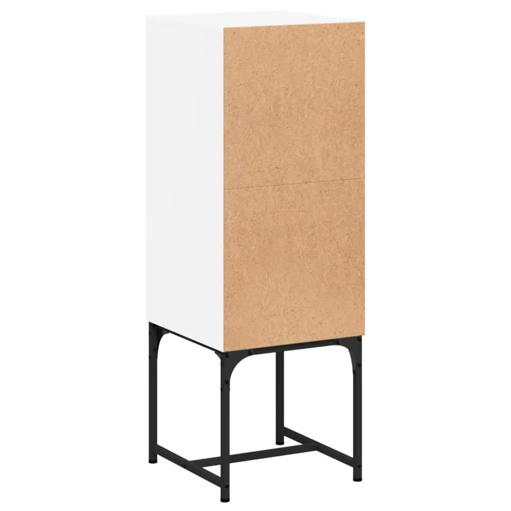 Side Cabinet with Glass Doors for Storage