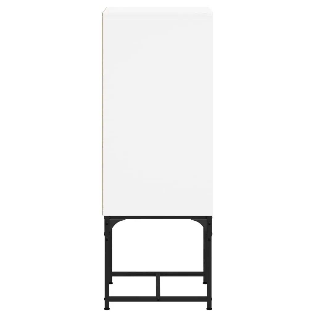 Side Cabinet with Glass Doors for Storage