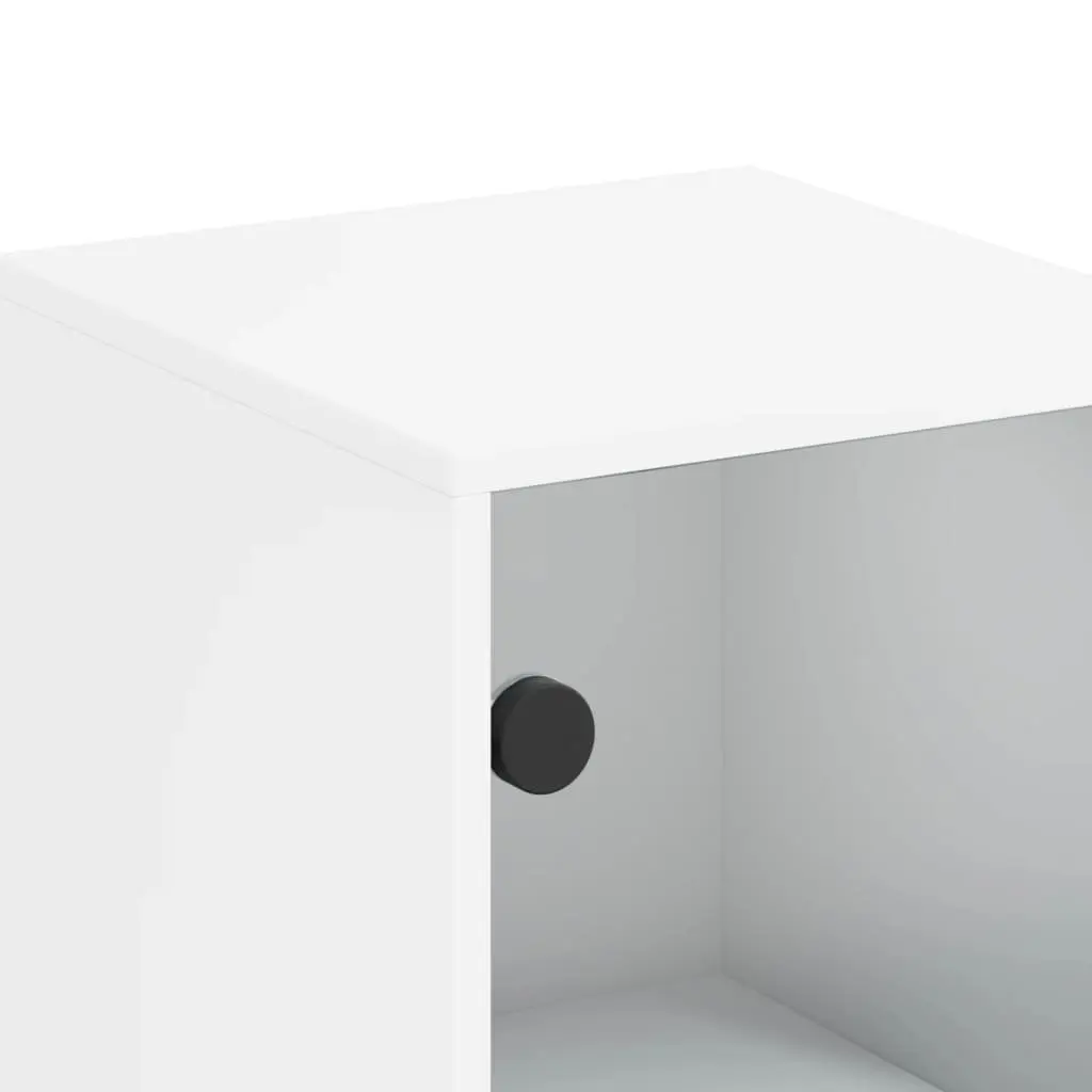 Side Cabinet with Glass Doors for Storage