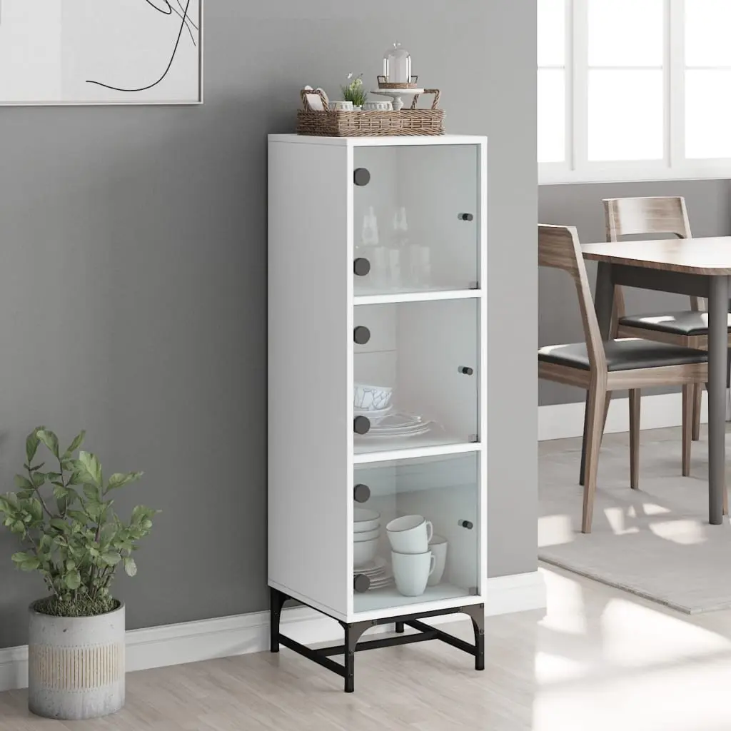 Highboard Cabinet Engineered Wood 35x37x120cm White