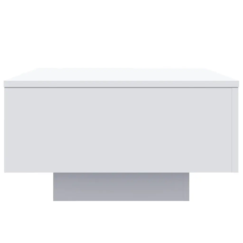 White Coffee Table with Adjustable RGB LED Lights
