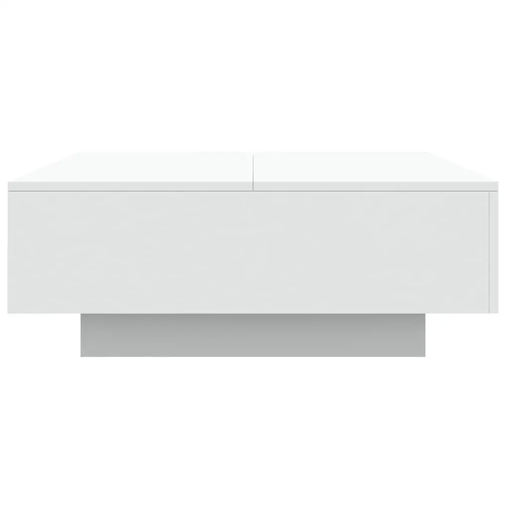 White Coffee Table with Custom RGB LED Lighting