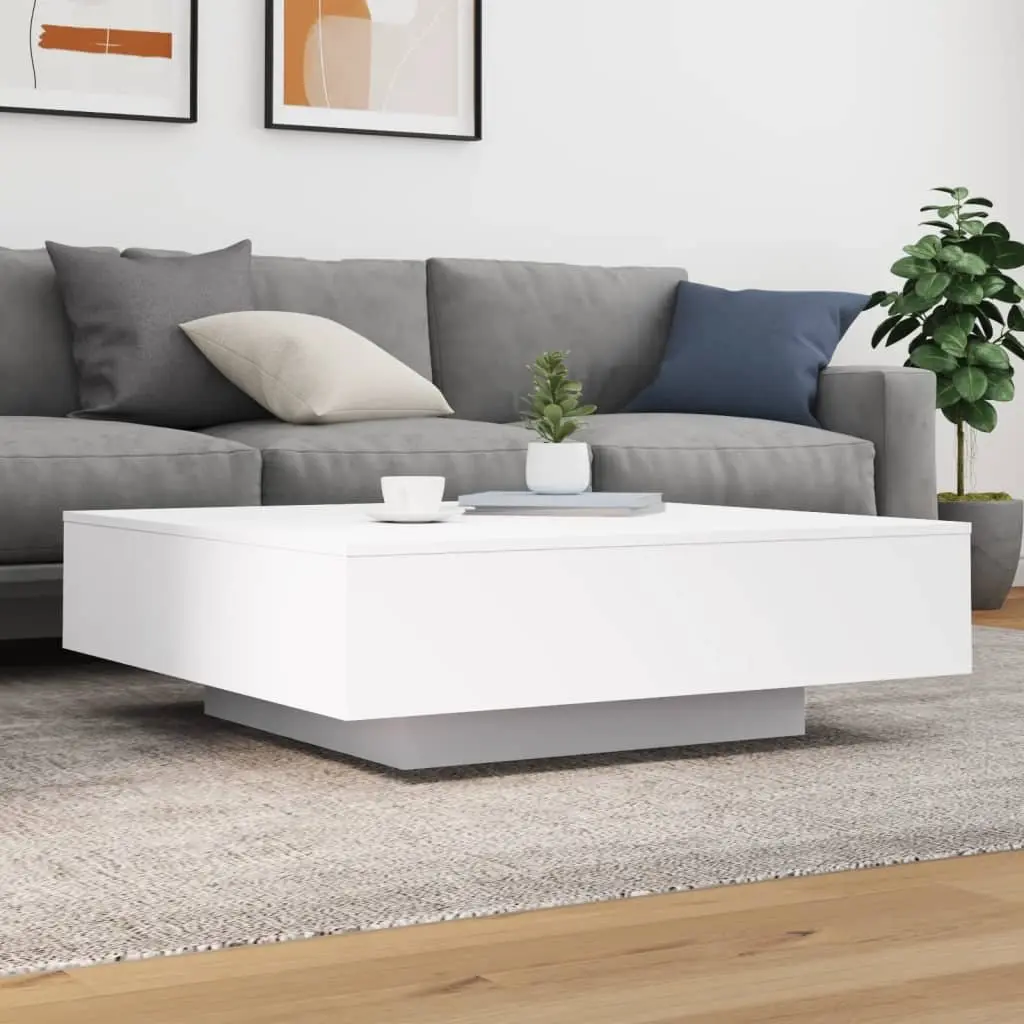 White Modern Coffee Table for Living Rooms